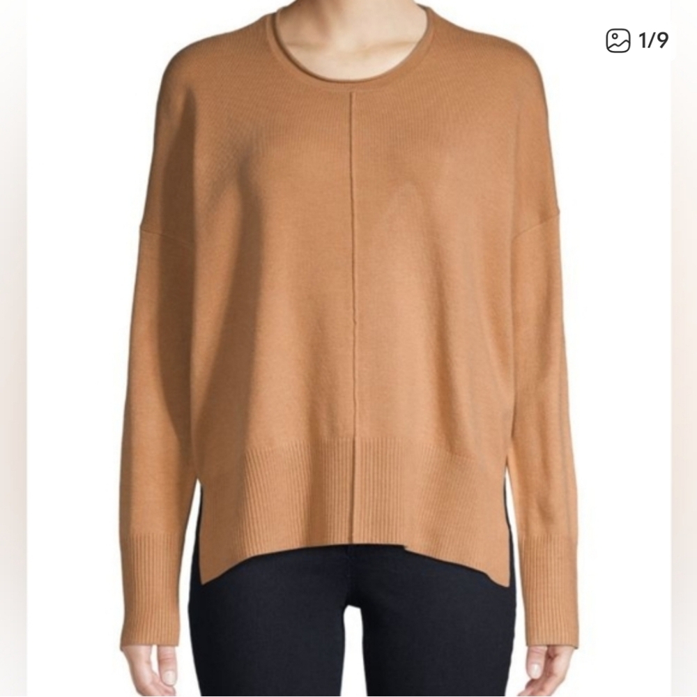 French Connection Camel Tan Pullover Crewneck Sweater Medium